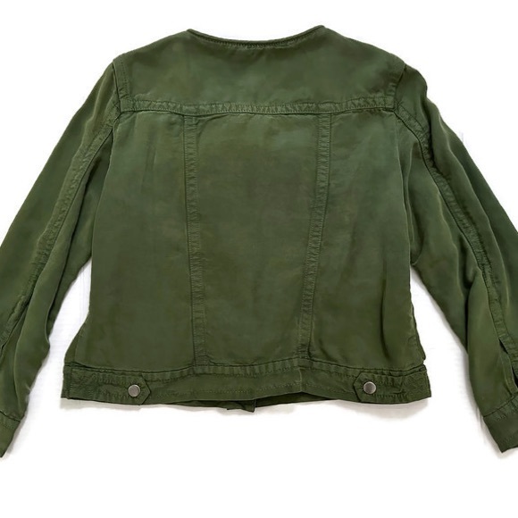 LOFT Petite Army Green Utility Jacket XSP - Picture 2 of 3